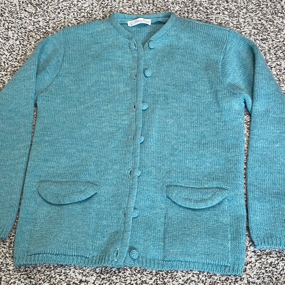 VNTG Sidney Gould Green Knit Cardigan - Picture 6 of 8